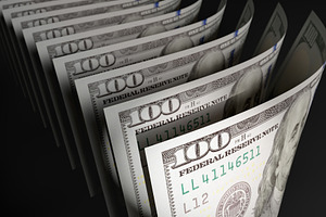 Close-up of US 100 Dollar Bills, a Business Photo by Andy Dean Photography