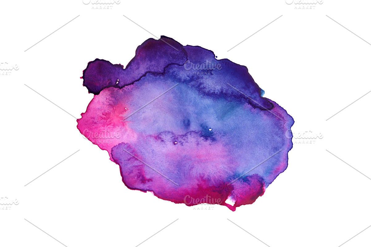 Watercolor violet purple cosmic spot, a Texture Graphic by Art By Silmairel