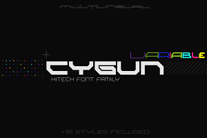 CYGUN Variable Font, a Sans Serif Font by Sentavio