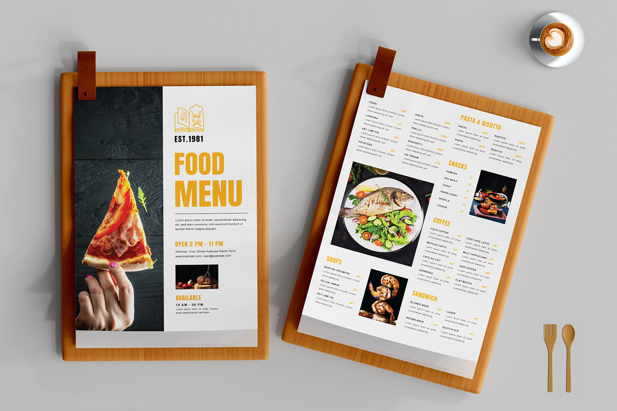 Clean Food Menu Template