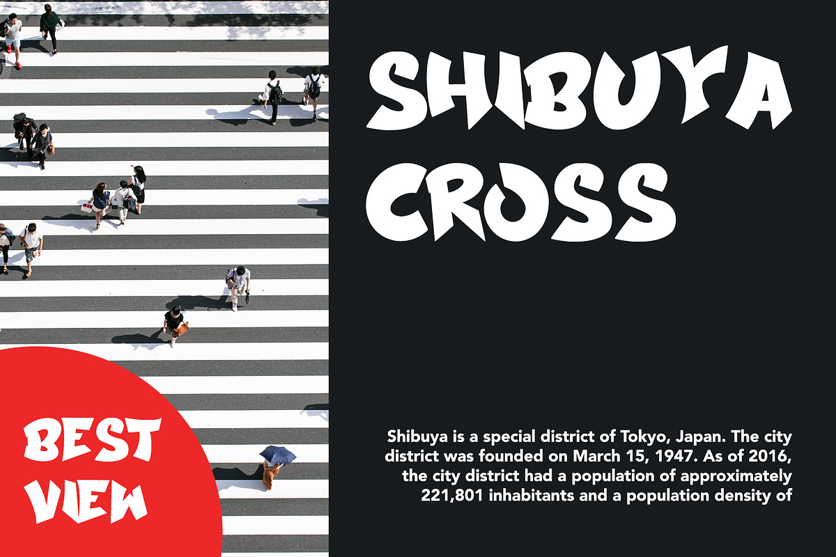 Shibuya Zone - Japanese Font Style, a Font by Arendxstudio (Photo 7 of 9)