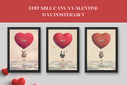 3 Editable Canva Valentine Posters, a Poster Template by The Dark Matter Art (Thumbnail 1 of 6)