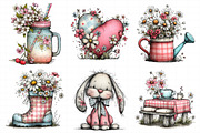 Whimsical Spring Gingham Clipart, an Illustration by Daily.Designs (Thumbnail 6 of 7)