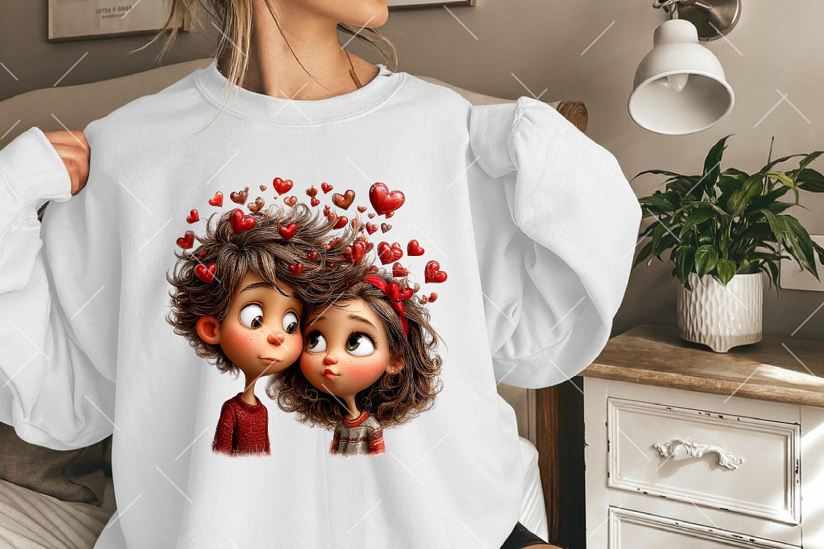 Whimsical Valentine Couple Clipart, an Illustration by OK Design (Photo 5 of 6)