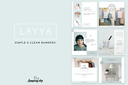 LAYYA simple & clean banners, a Social Media Template by Jumping Dog (Thumbnail 1 of 8)