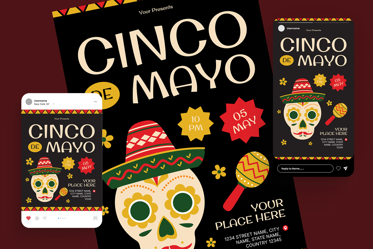 Cinco De Mayo Flyer Set, a Flyer Template by Annora Studio (Photo 2 of 6)