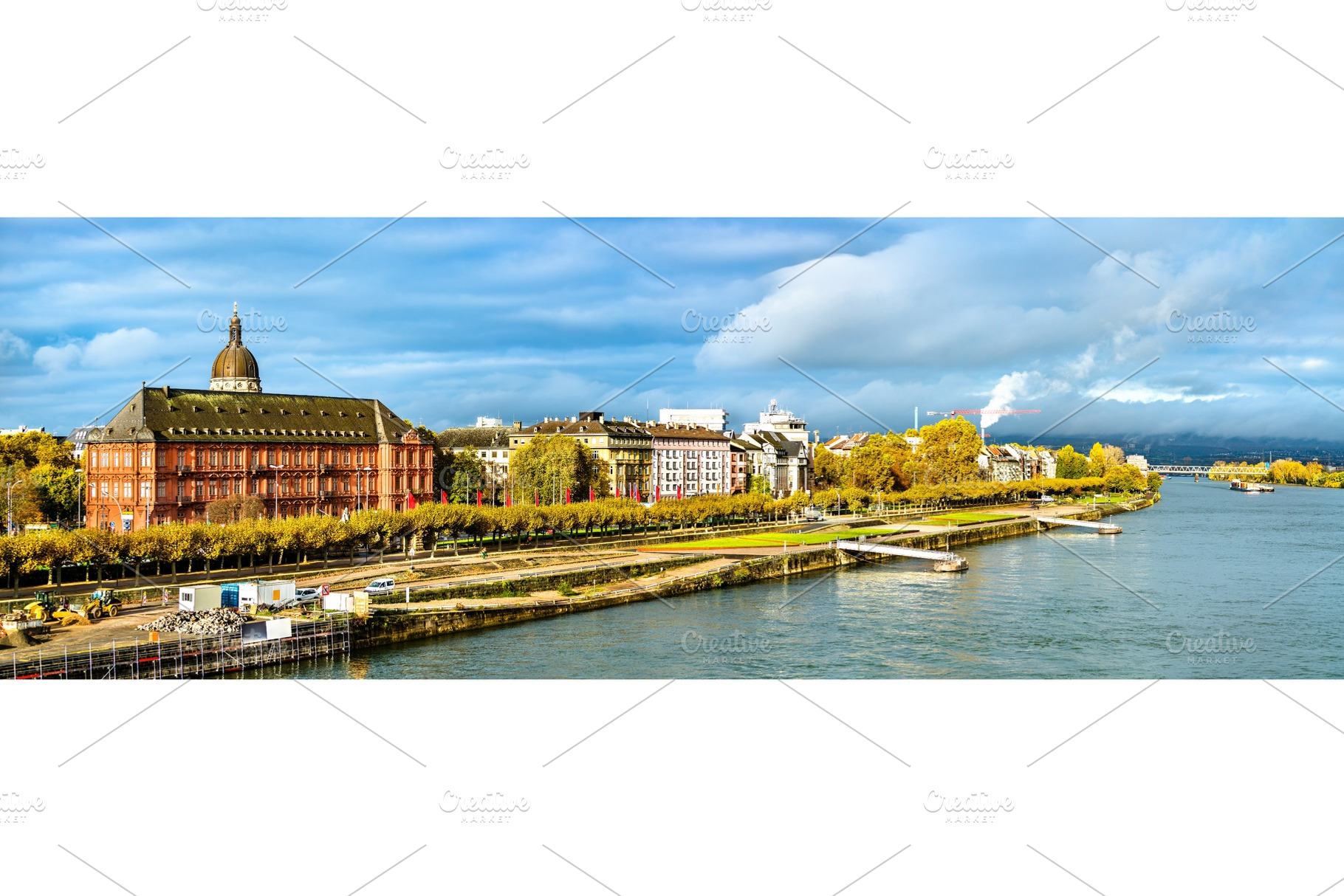 Panorama of Mainz with the Rhine, an Architecture Photo by Leonid Andronov