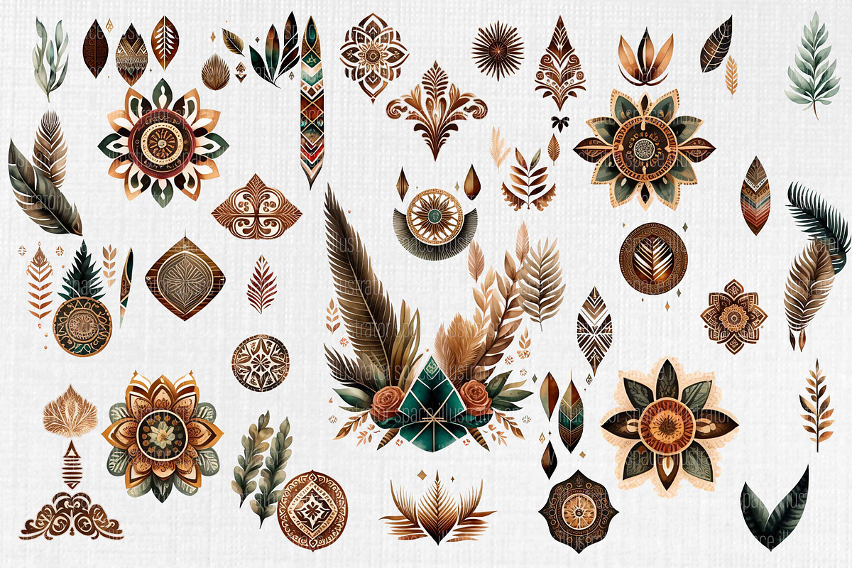 Boho clipart, Boho Wedding 200 PNG, an Illustration by Illustrator Space (Photo 4 of 10)