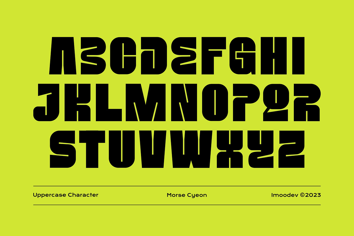 Morse Cyeon - Bold Display Font, a Sans Serif Font by Imoodev (Photo 5 of 7)