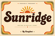 Sunridge - Retro Groovy Display Font, a Serif Font by overlaytemplates (Thumbnail 1 of 5)