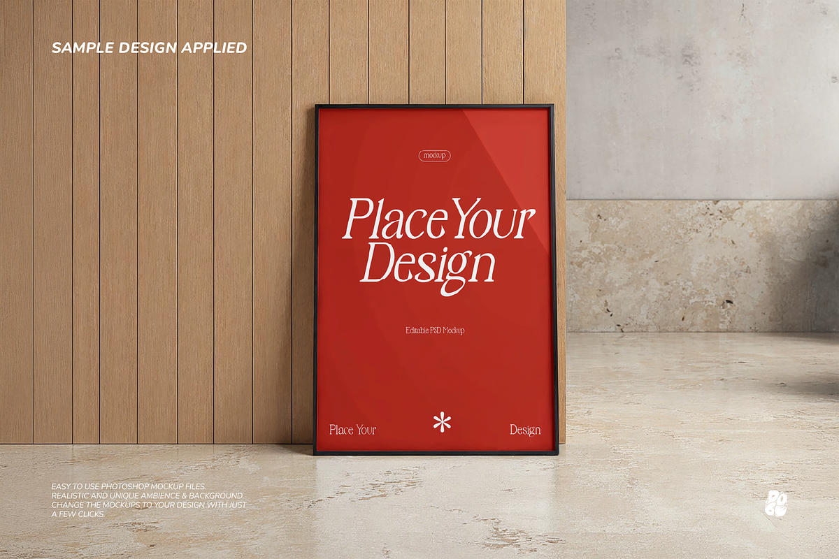 Minimalist Black Frame Mockup Vol 2, a Household Mockup by DOBE Studio (Photo 4 of 11)