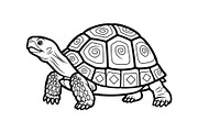 Turtle Line Art Illustration Bundle, an Illustration by Creativeshirt (Thumbnail 6 of 48)