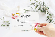 red peony wedding card set, a Templates & Theme by TurquoiseDesign (Thumbnail 3 of 7)