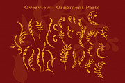 100 Retro Flower Ornaments, a Brush Add-On by xresch (Thumbnail 7 of 12)