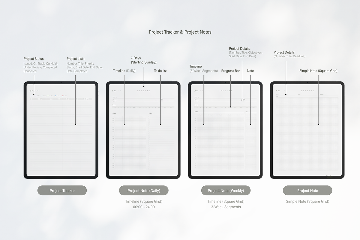 Digital Planner 2024 | White, an App Template by SydneyYeom (Photo 5 of 11)