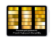 Procreate gold gradients kit, a Brushes & More by Illustration Tribe (Thumbnail 1 of 2)
