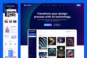 AI Generate Image Web Landing Page, a Landing Page Template by UICreative (Thumbnail 3 of 3)