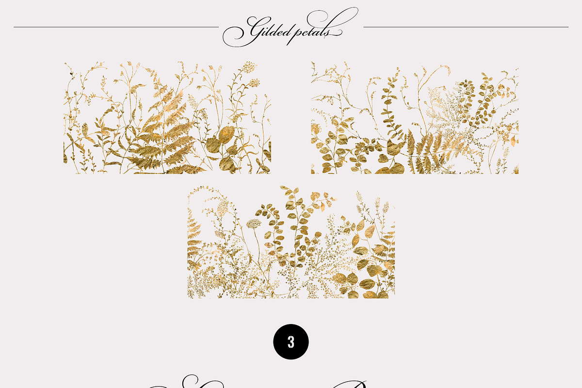 Gilded Petals Gold Foliage, an Illustration by SunnyAfternoons (Photo 12 of 13)