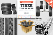Tires and Tire Tracks, an Object Illustration by TAlex (Thumbnail 1 of 6)