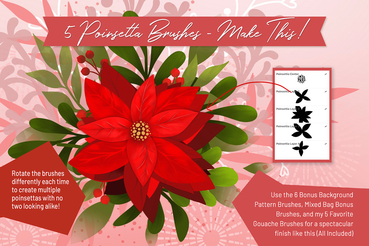 Christmas Procreate Asset Kit &, a Brushes & More by DeloresArt (Photo 3 of 14)