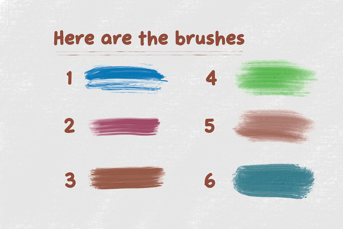 20 Gouache Brushes for Procreate, a Brush Add-On by badrusblue (Photo 2 of 7)