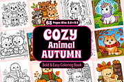 Cozy Animal Autumn Bold & Easy Color, an Animal Illustration by Design Zone (Thumbnail 1 of 4)