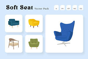 Soft Seat Vector Pack, a Duotone Icon by vectorstank
