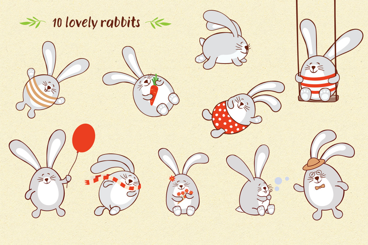 Lovely Rabbits graphic collection, an Object Graphic by Piñata