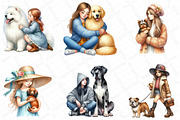 Girl & Best Friends Dogs PNG, an Illustration by DreamPrint404 (Thumbnail 5 of 6)