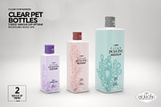 Clear Squared PET 3Bottles Mockup, a Packaging Mockup by INCDesign (Thumbnail 9 of 10)