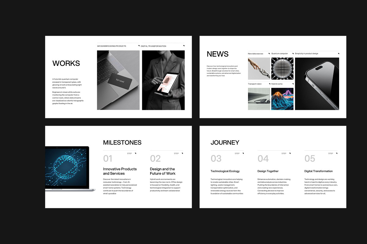 BLED Futuristic Minimalist Deck, a Presentation Template by Goashape Studio (Photo 8 of 10)