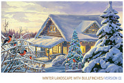 Winter Christmas landscape, a Decorative Illustration by Countryside life (Thumbnail 2 of 8)