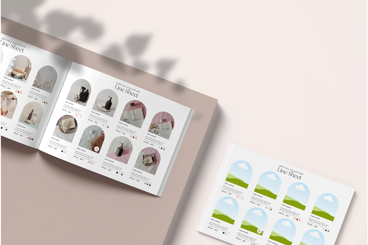 Landscape Line Sheet Canva Template, a Flyer Template by Hellohastore (Photo 4 of 8)