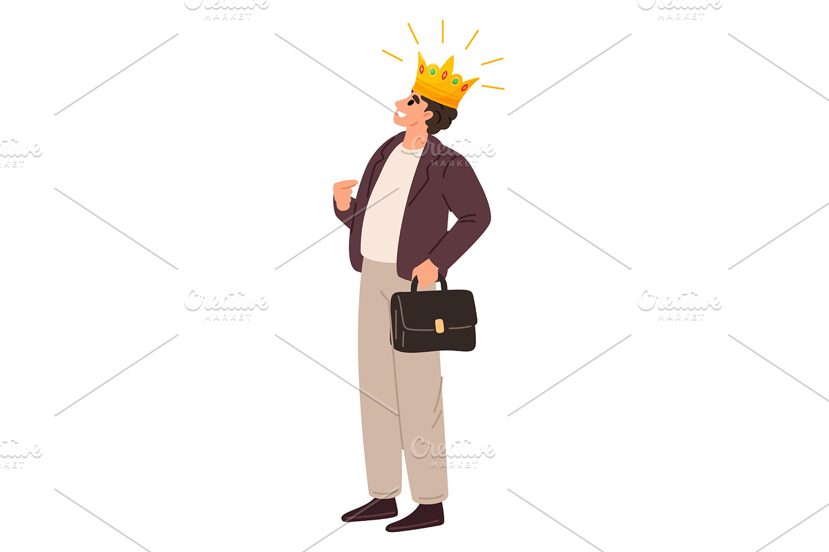 Successful narcissistic businessman, a Person Illustration by Vectorbuum