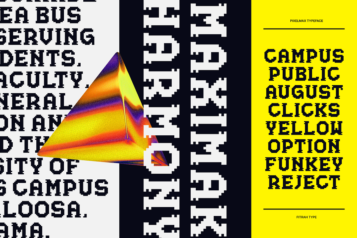 Pixel Max Typeface, a Sans Serif Font by Fitrah Type (Photo 11 of 15)