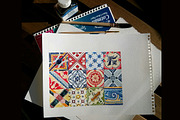 Watercolor tile patterns, a Decorative Illustration by WatercolorArt (Thumbnail 6 of 6)