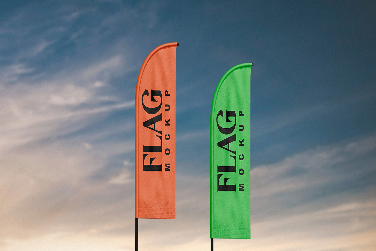 Flag Mockup, a Product Mockup by mockupbuys (Photo 3 of 5)