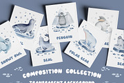 Polar Animals Watercolor Collection, an Animal Illustration by LenArt (Thumbnail 5 of 16)