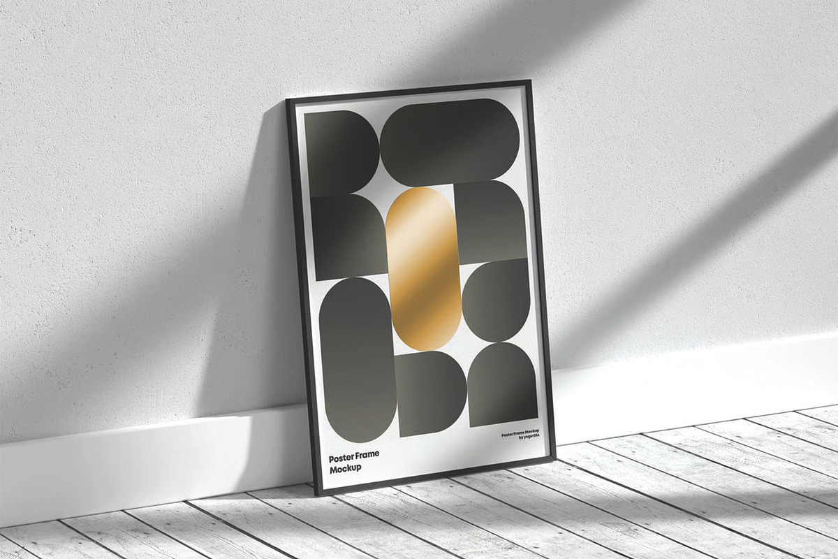 Minimalist Poster Wall Frame Mockup, a Packaging Mockup by DesignRushMarket (Photo 6 of 16)