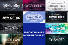 10 FONT BUNDLE MODERN DISPLAY