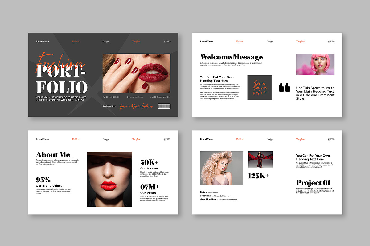 Fashion Portfolio Presentation, a Presentation Template by Mighty-Slide (Photo 2 of 4)
