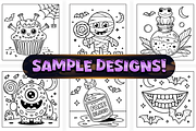 Bold Easy Spooky Stuff Coloring Page, a Seasonal Illustration by Craftsbeefy (Thumbnail 3 of 4)