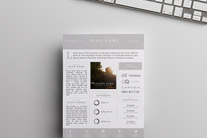Blog Media Kit Template | One Page, a Stationery Template by Blogger Kit Co.