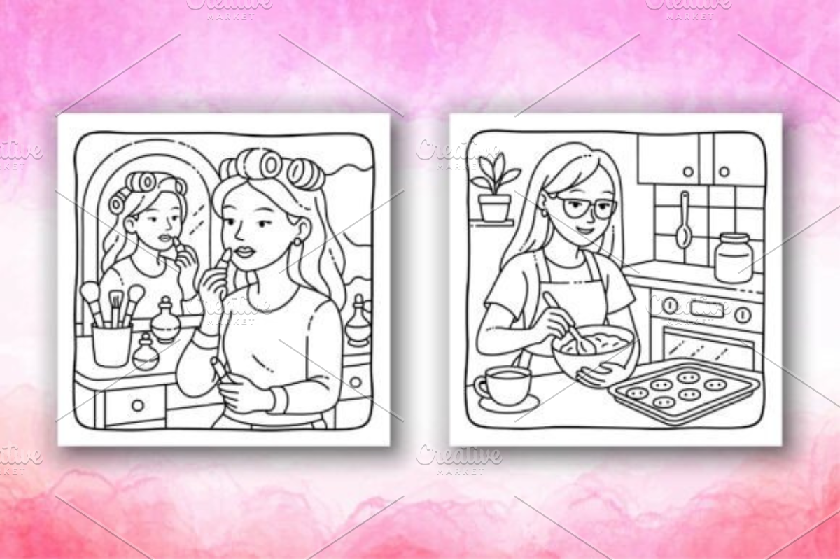 Girl Spaces Cozy Moments, a Decorative Illustration by Ink Gallery (Photo 2 of 4)
