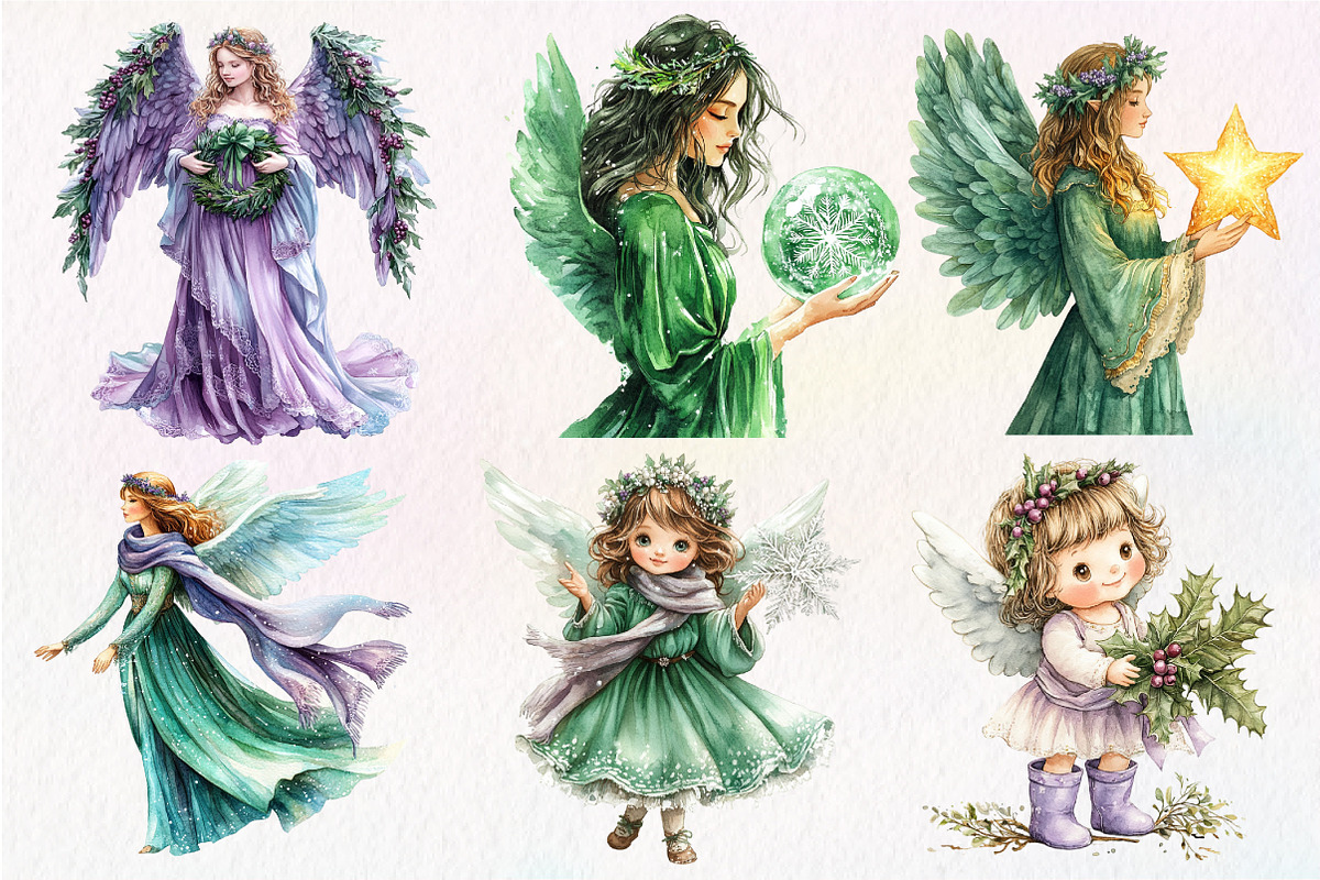 Winter Snow Angel Clipart, an Illustration by Dream Creation (Photo 3 of 7)