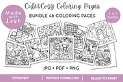 Cute&Cozy Bundle Coloring Pages, an Object Graphic by CpSnowy (Thumbnail 1 of 4)