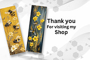 Bee Bookmarks, Printable Bookmark, a Graphic by Watercolor design (Thumbnail 3 of 3)