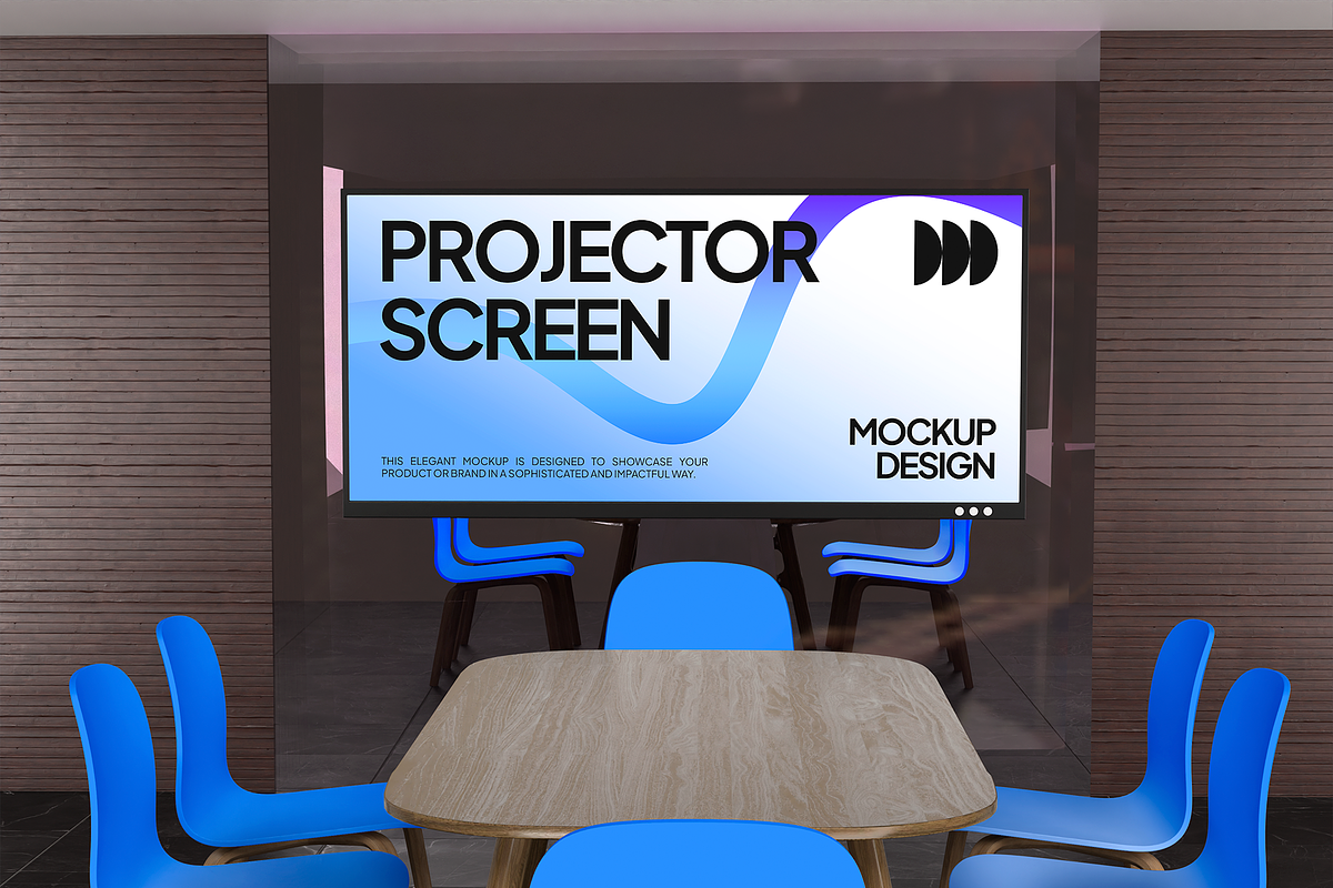 Projector Screen Mockup, an Advertising Mockup by Permadi Creative (Photo 2 of 3)