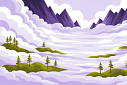 Fantasy illustration of mountains, an Illustration by Xinyan Studio (Thumbnail 3 of 3)