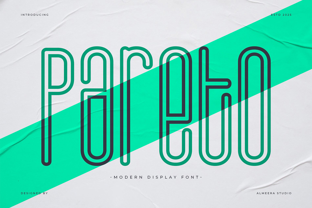 Pareto, a Sans Serif Font by Almeera Std (Photo 1 of 6)